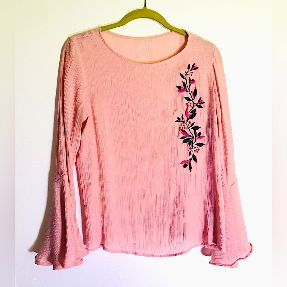 Floral Embroidered Women's Top